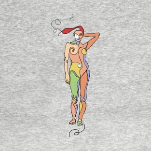 Breeze.Artistic nude Drawing, Woman T-Shirt